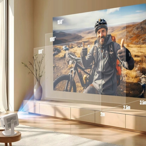 SMART PROJEKTOR MAGCUBIC L018 4K 1080p ANDROID LED-TV WIFI BT HÖGTALARE